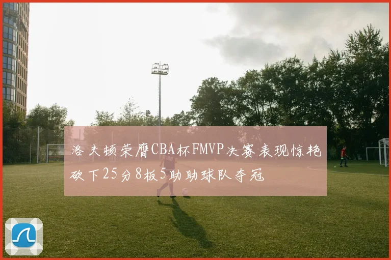洛夫顿荣膺CBA杯FMVP决赛表现惊艳砍下25分8板5助助球队夺冠